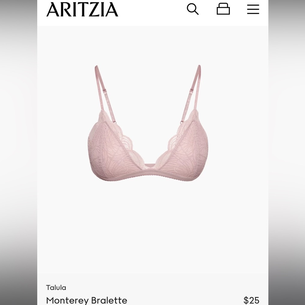 Talula Aritzia Pink Bralette